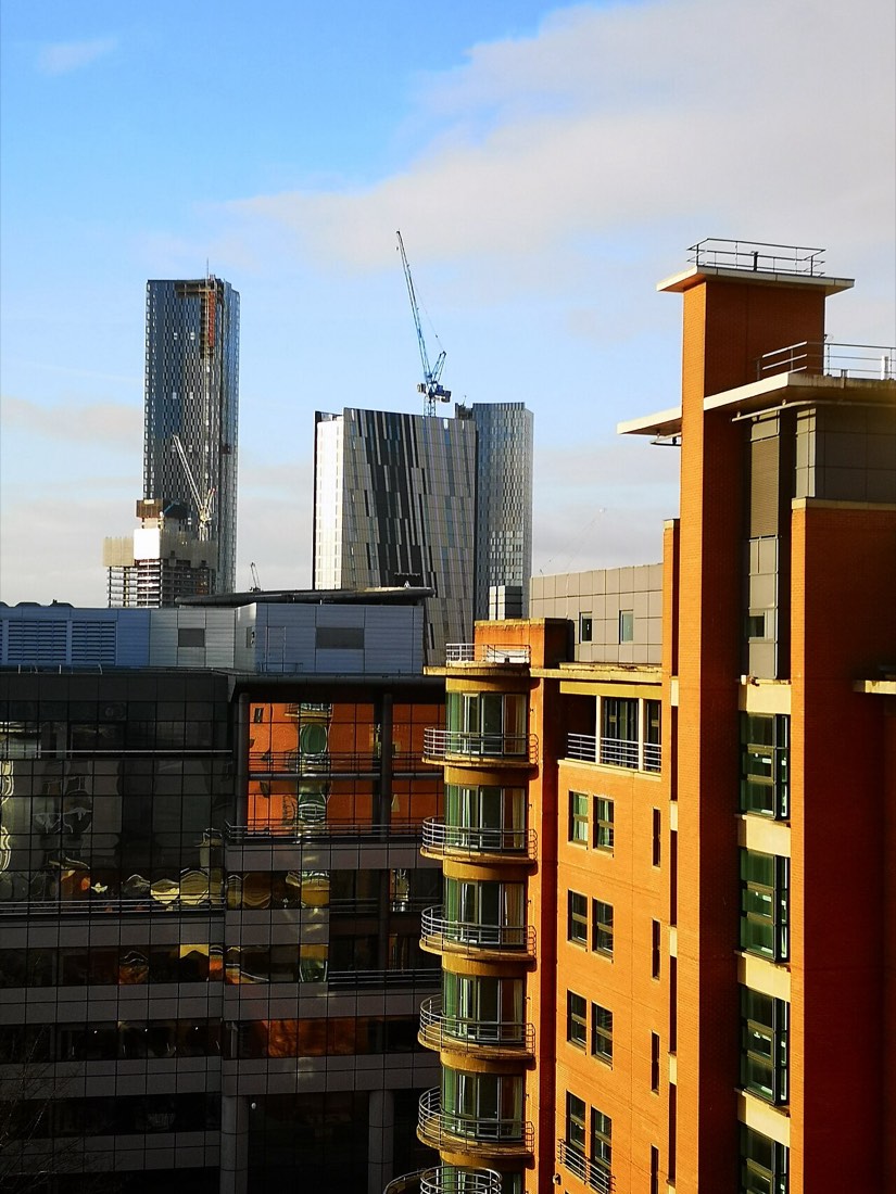 Apartment buildings in Manchester city centre