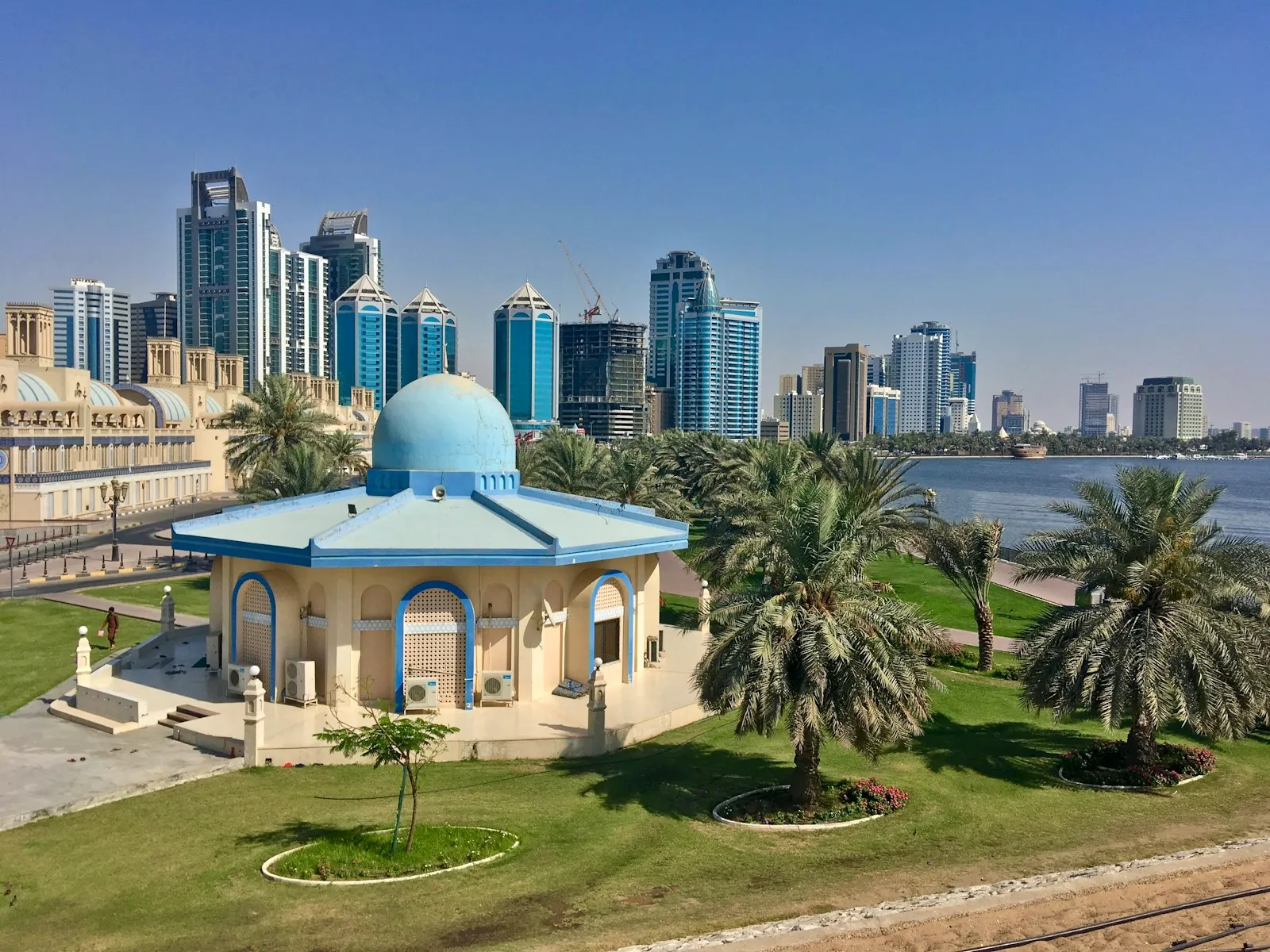 Sharjah skyline and heritage architecture