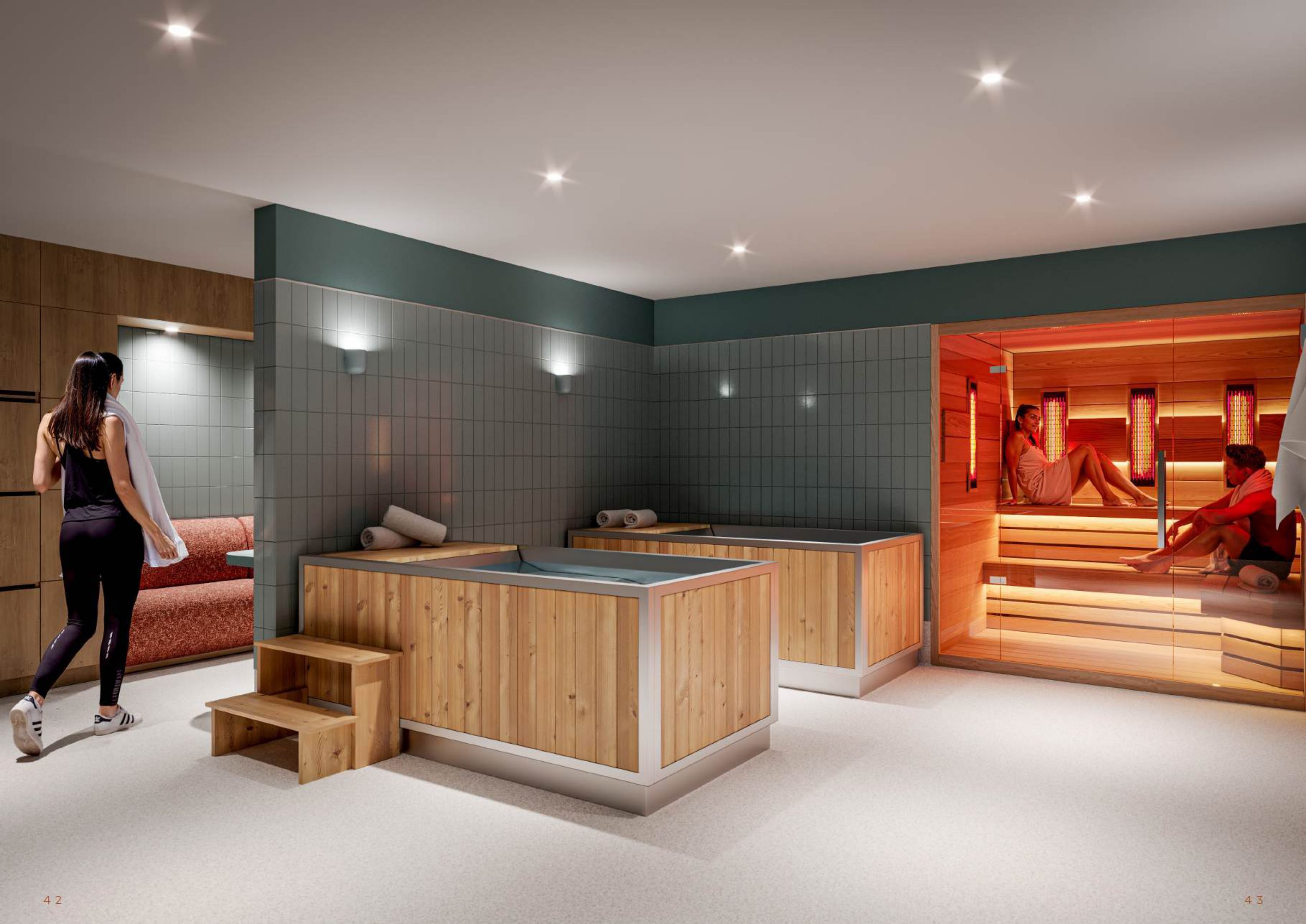 Residents' spa and sauna suite at One Trafford Edge