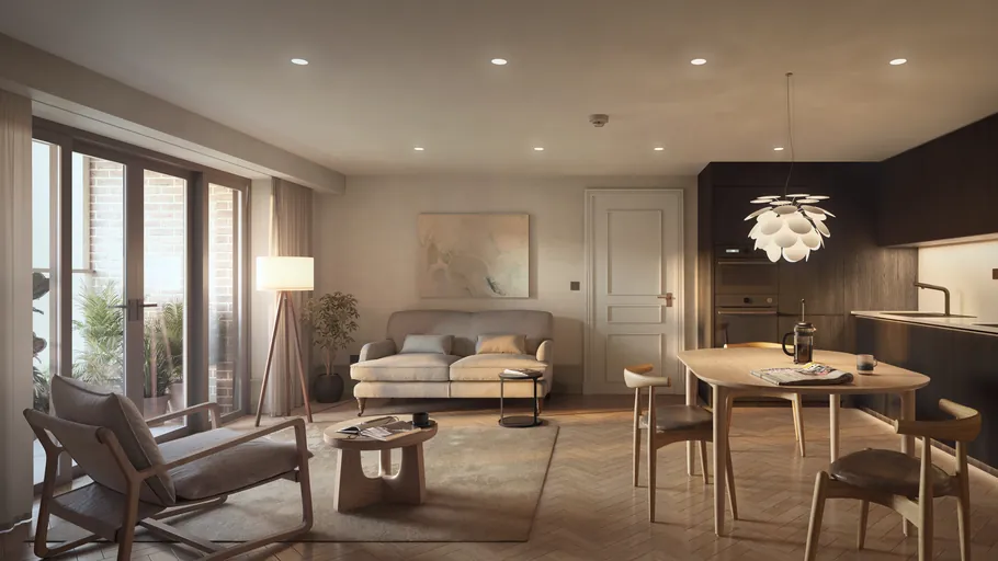Living area at St George's Terrace, York